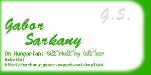 gabor sarkany business card